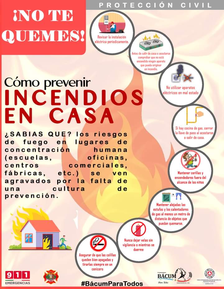 PrevenciÓn De Incendios En El Hogar Municipio De Bacum 0980